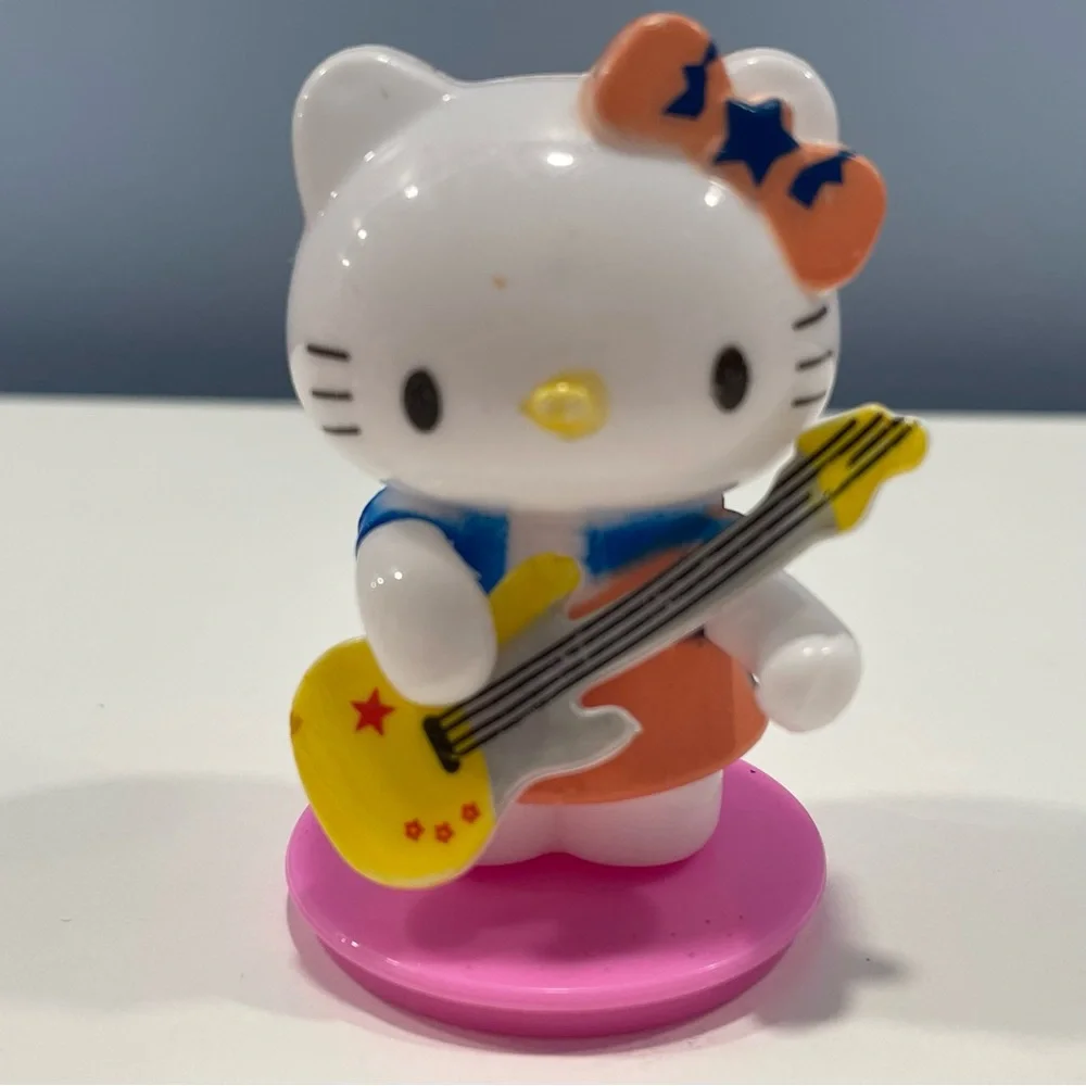 Cute Hello Kitty Mini Plastic Figurines Cake Toppers Set of 5 for women / girls